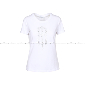 Fracomina BASIC LOGO T-SHIRT WHITE - FP25ST3004J401N5-278