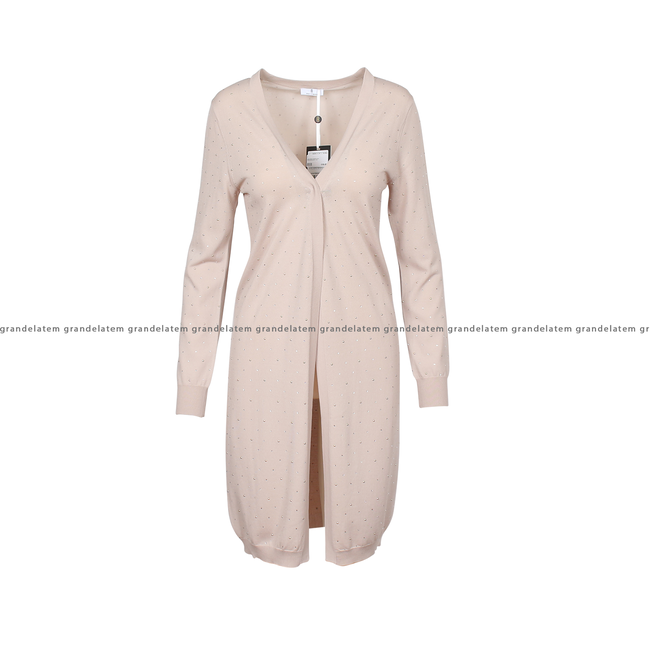 LONG OPENED CARDIGAN MUD - FR25ST8003K416R9-208 - webshop