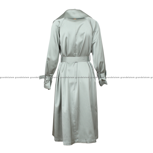 LONG TRENCH INCLUDED WITH FABRIC BELT SALVIA - FR25SC7004W76601-247 - webshop