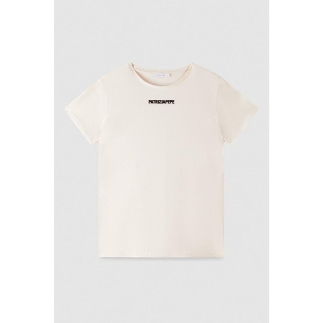 PATRIZIA PEPE T-shirt Flat Latte TU - ONE SIZE