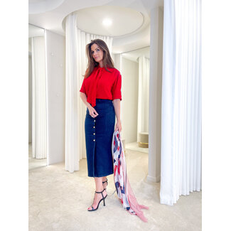 LIU JO LIU JO Blue Denim  - DENIM BLUE BOTTONI  -  SKIRT - UA5101-D4925-78816