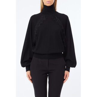 LIU JO LIU JO PEARCING PERLA MERINOS  SWEATER NERO CF5326-MA82O - 22222