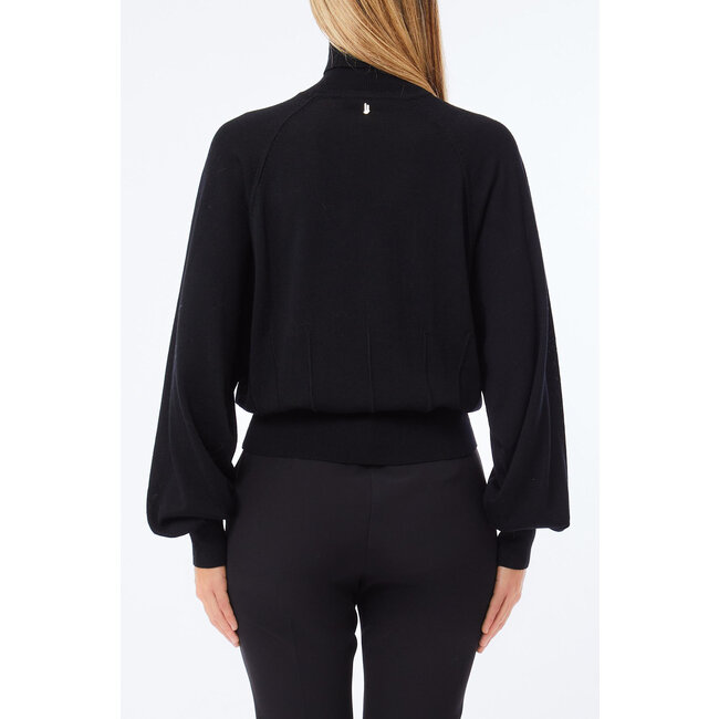 LIU JO PEARCING PERLA MERINOS  SWEATER NERO CF5326-MA82O - 22222