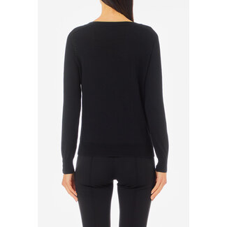LIU JO LIU JO PEARCING PERLA MERINOS  SWEATER NERO CF5412-MA82O - 22222