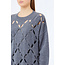 LIU JO ARGYLE HOLES  SWEATER GRIGIO MD.MELANGE MF5039-MS009 - 02050