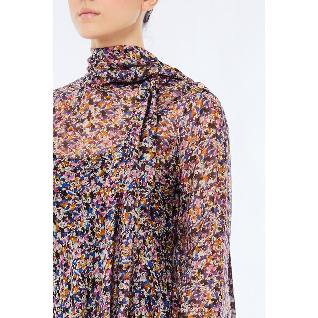 LIU JO CHIFFON STAMPATO SE/VI  TUNIC/BLOUSE AUTUMN PROVENCAL MF5386-T2559 - M9993