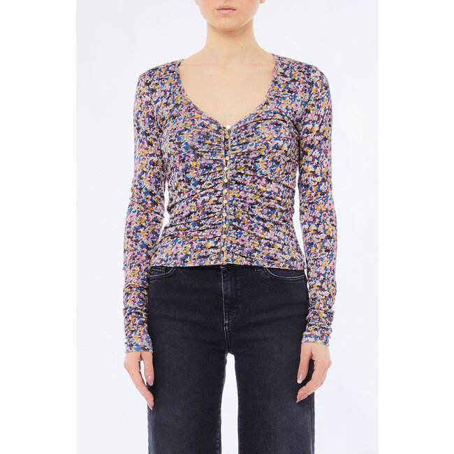 LIU JO JERSEY LUREX STAMPATO  T-SHIRT AUTUMN PROVENCAL MF5081-J3821 - M9993