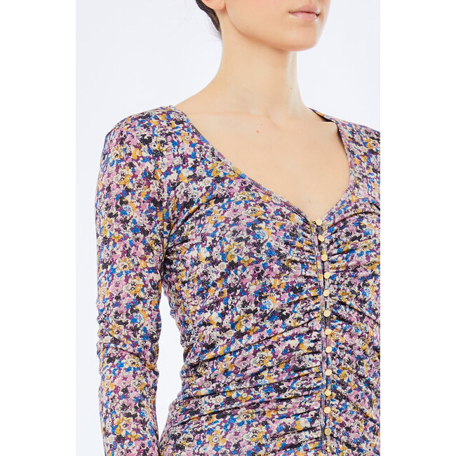 LIU JO JERSEY LUREX STAMPATO  T-SHIRT AUTUMN PROVENCAL MF5081-J3821 - M9993