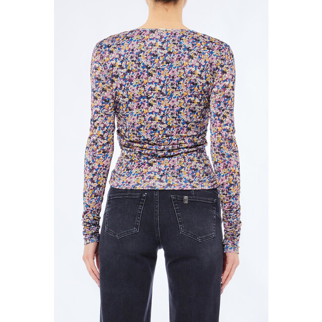 LIU JO JERSEY LUREX STAMPATO  T-SHIRT AUTUMN PROVENCAL MF5081-J3821 - M9993