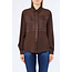 LIU JO LIUJO CREPE DE CHINE+RASO  BLOUSE CIOCCOLATO MF5106-T2578 - 90915