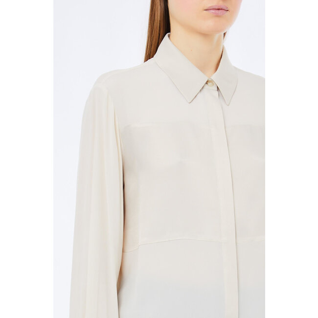 LIU JO LIUJO CREPE DE CHINE+RASO  BLOUSE NATURALE MF5106-T2578 - 20304