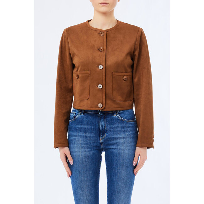 LIU JO LIUJO TESS SIXTY  JACKET CARAMEL BROWN MF5184-E1090 - X0506