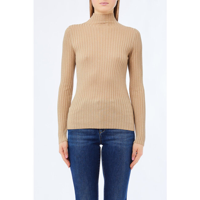 LIU JO LUREX RIBS  SWEATER ORO METALLIZZATO MF5389-MS46J - 04869