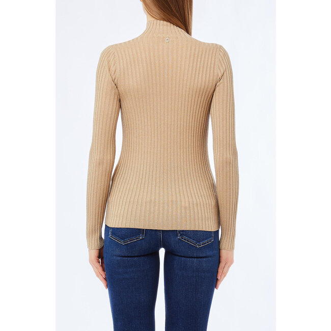 LIU JO LUREX RIBS  SWEATER ORO METALLIZZATO MF5389-MS46J - 04869