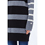 LIU JO STRIPED SOFT MIXED  DRESS BIANCO/NERO/GRIGIO MF5129-MS009 - C3819