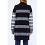 LIU JO STRIPED SOFT MIXED  DRESS BIANCO/NERO/GRIGIO MF5129-MS009 - C3819