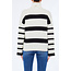 LIU JO STRIPED SOFT MIXED  SWEATER BIANCO/NERO MF5127-MS009 - W9230