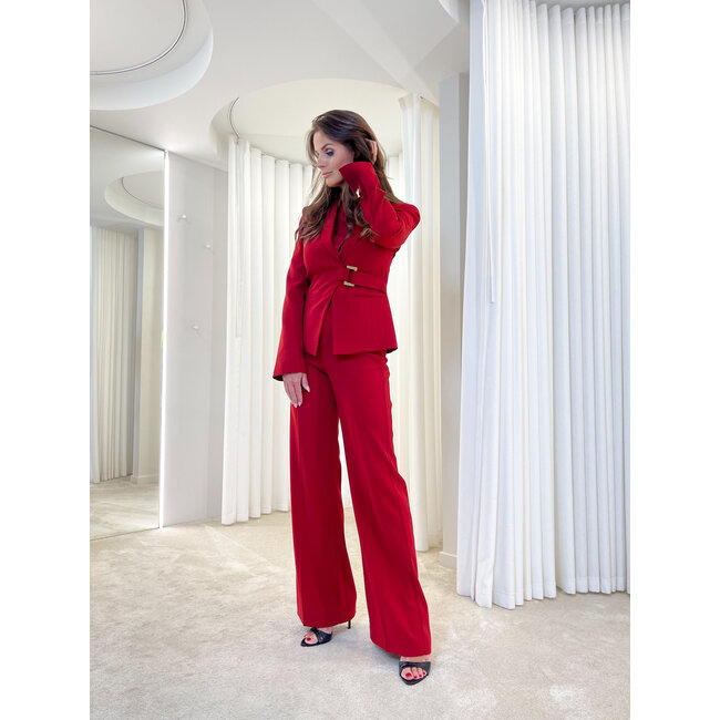 PATRIZIA PEPE TROUSERS - Velvet Red - 8P0731 A6F5 - R862   _ WEBSHOP