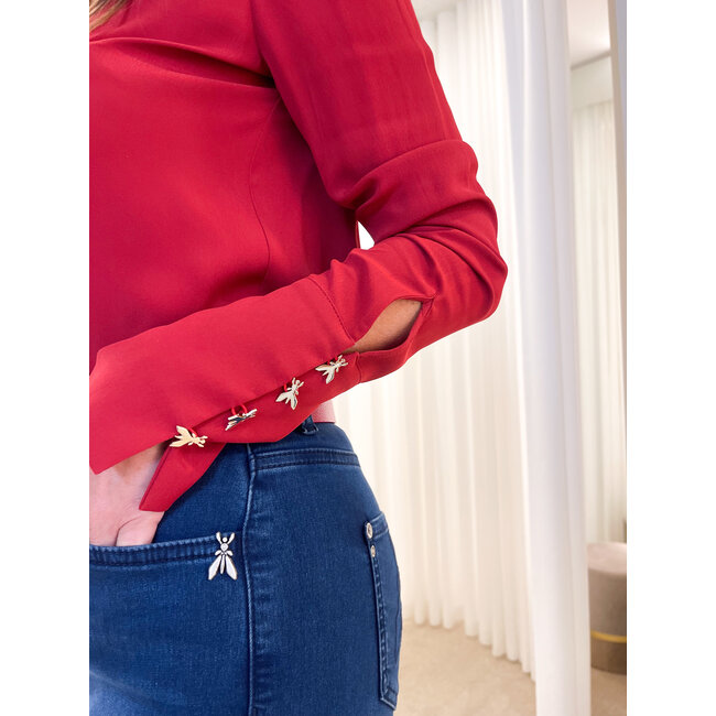PATRIZIA PEPE SHIRT - Velvet Red - 8C0761 A8I1 - R862   _ WEBSHOP