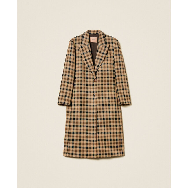 TWINSET mantel - CHECK CAMMELLO/NERO - 252TT2430 - 12885 _ webshop