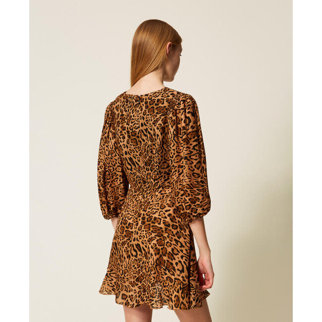TWINSET kleedje - ST.ANIMALIER COFFEE/LAND - 252TP2472 - 12737 _ webshop