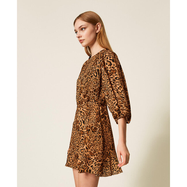 TWINSET kleedje - ST.ANIMALIER COFFEE/LAND - 252TP2472 - 12737 _ webshop