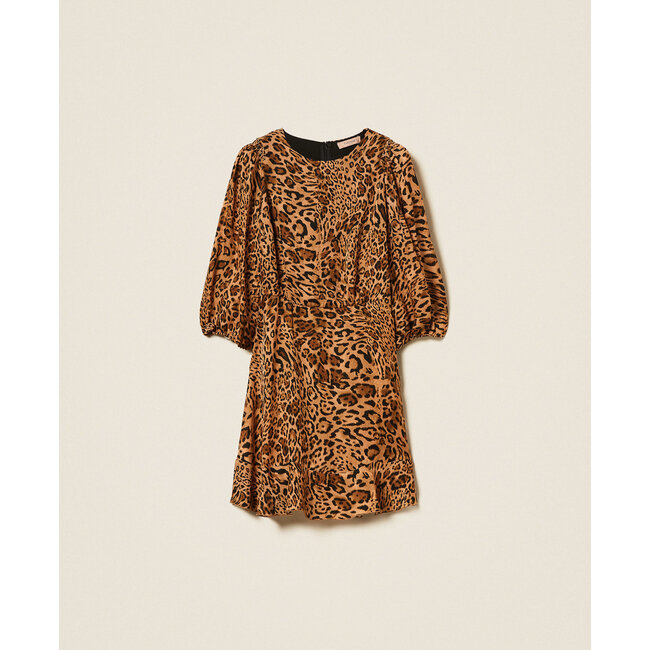 TWINSET kleedje - ST.ANIMALIER COFFEE/LAND - 252TP2472 - 12737 _ webshop