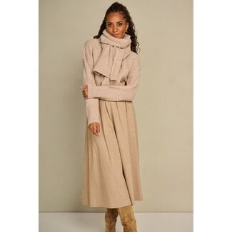 AC by Annelien Coorevits AC by Annelien - Dambord trui DANNI ronde hals creme