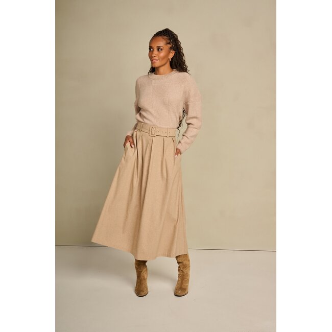 AC by Annelien Coorevits -Taillerok Roxy met riem creme _ webshop