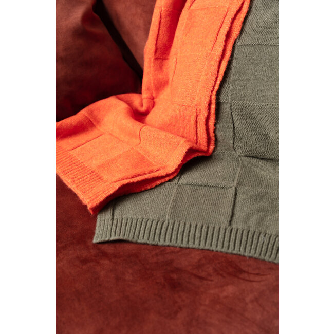AC by Annelien Coorevits - Sjaal dambord bij danni en danira ORANJE _ webshop