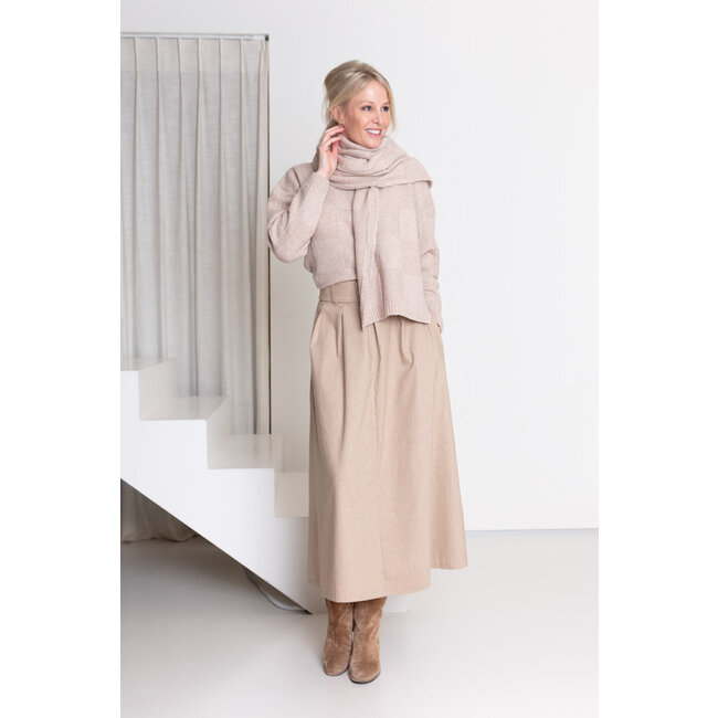 AC by Annelien Coorevits - Sjaal dambord bij danni en danira CREME _ webshop