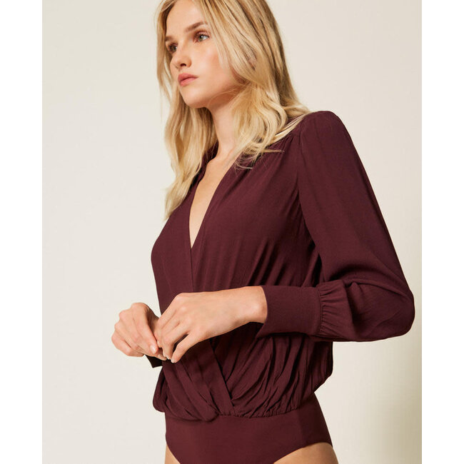 TWINSET body 252TP2293  Crêpe de Chine winetasting