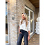 LIU JO ARGYLE HOLES  SWEATER BIANCO LANA MF5039-MS009 - 10701