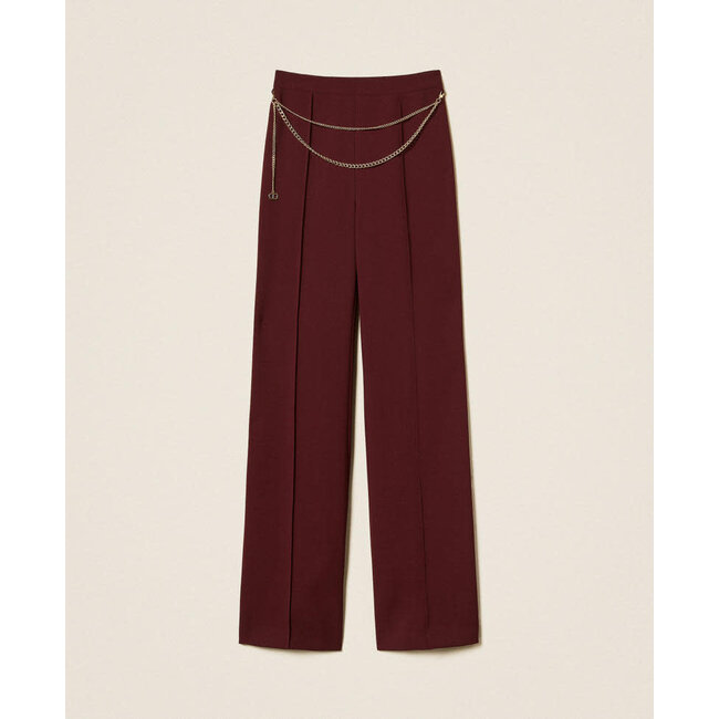 TWINSET broek - Crêpe broek met riem - 252TP2281 - 05609