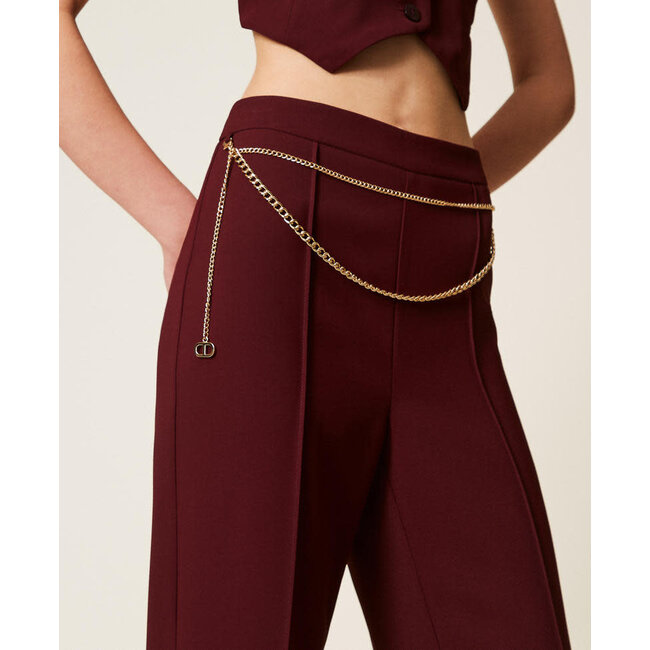 TWINSET broek - Crêpe broek met riem - 252TP2281 - 05609