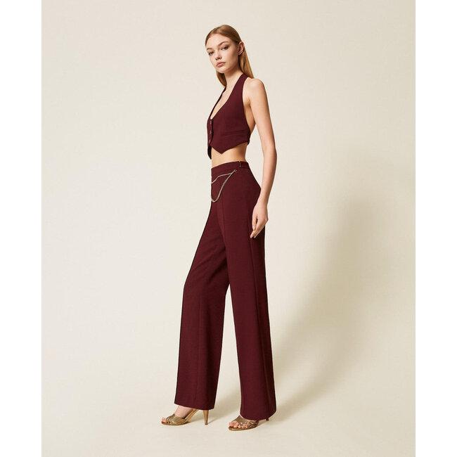 TWINSET broek - Crêpe broek met riem - 252TP2281 - 05609