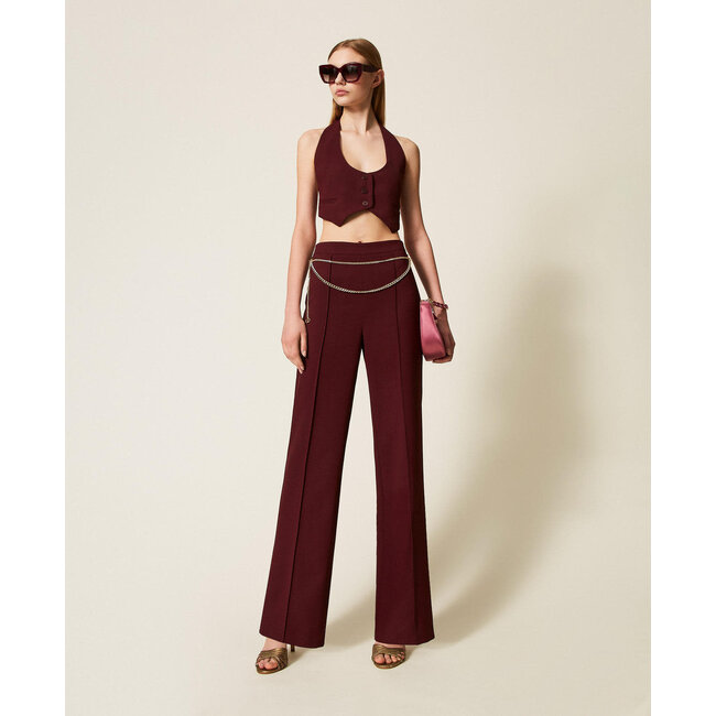 TWINSET broek - Crêpe broek met riem - 252TP2281 - 05609