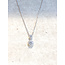 ketting 3 silver s925 steen. dubbel
