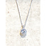 ketting 2 silver s925 steen hanger strass