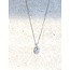 ketting 2 silver s925 steen hanger strass