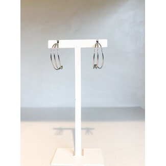 Selected by Kelly oorbellen DF5 014 creool dubbel zilver  SS