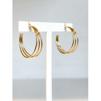 Selected by Kelly oorbellen DF5 015  creool dubbel goud SS