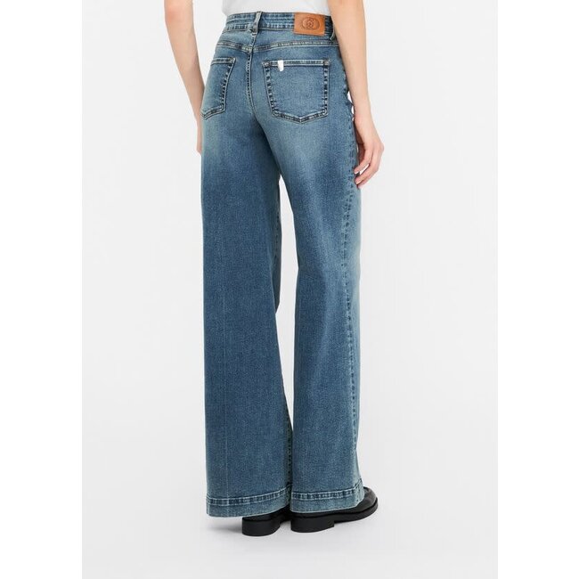 LIU JO ECS DEN TOP AUTHENT.T400  PANTS DEN.BLU VINTAG.DIRTY UF5068-DS615 - 78917