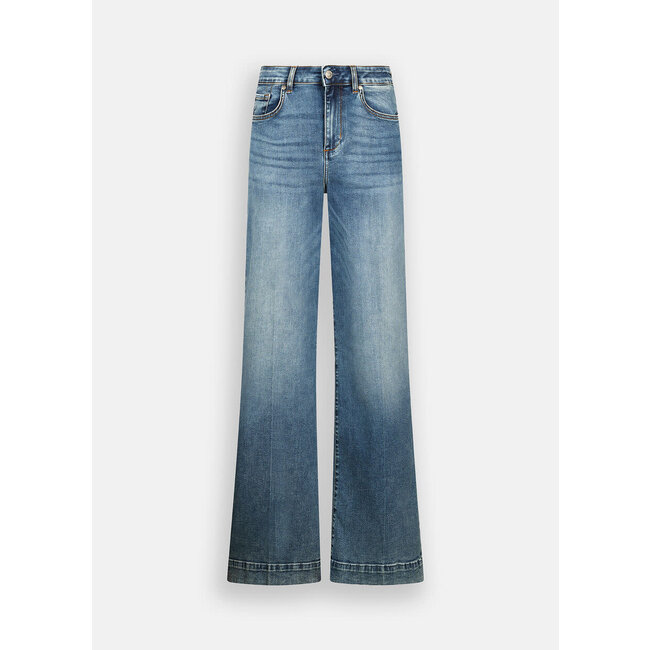 LIU JO ECS DEN TOP AUTHENT.T400  PANTS DEN.BLU VINTAG.DIRTY UF5068-DS615 - 78917