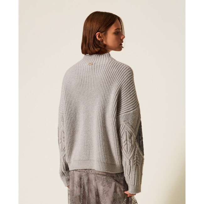 TWINSET trui - Intarsia trui van wolmix 252TT3290-13011