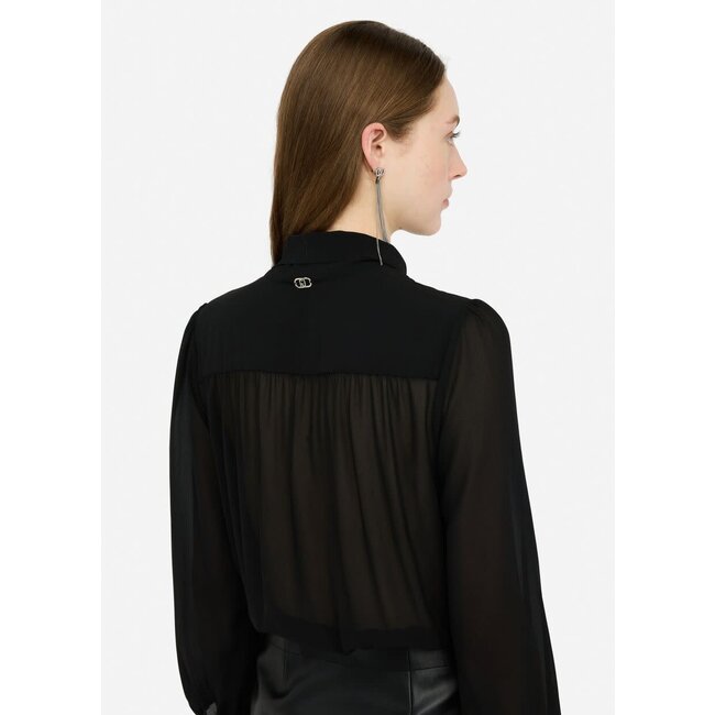 LIU JO TESS SPALMATO  DRESS black MF5072-E0624 - 2222