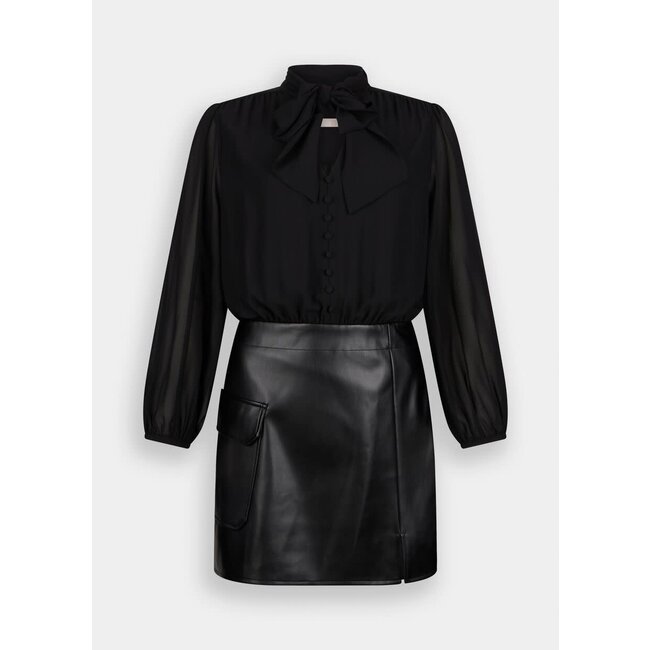 LIU JO TESS SPALMATO  DRESS black MF5072-E0624 - 2222