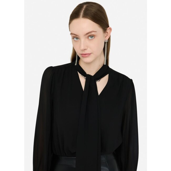 LIU JO TESS SPALMATO  DRESS black MF5072-E0624 - 2222