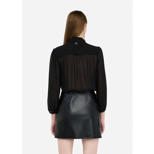 LIU JO TESS SPALMATO  DRESS black MF5072-E0624 - 2222