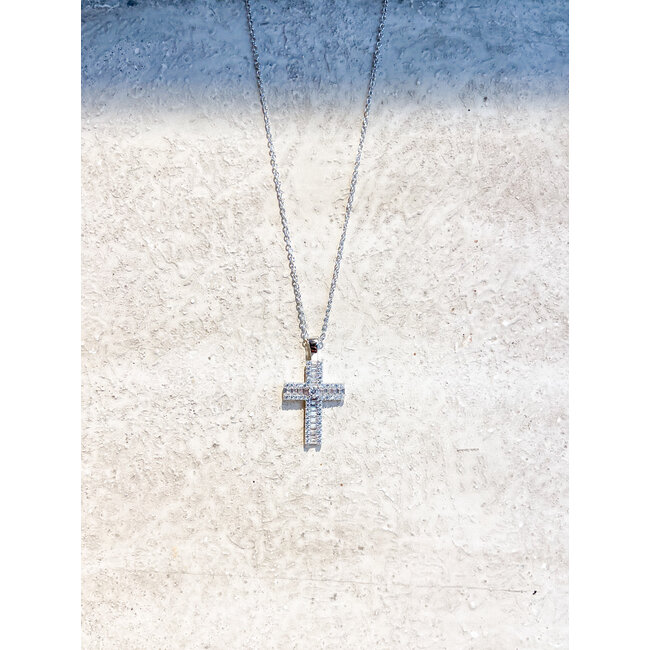 ketting Silver DF5 05 kruis zilver